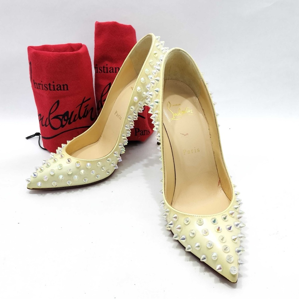 Christian Louboutin White Iridescent Follies pumps